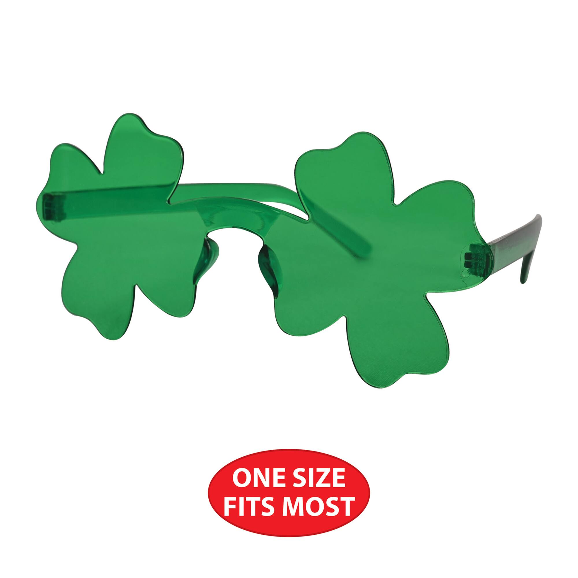 Beistle Green Shamrock Glasses, 2ct.